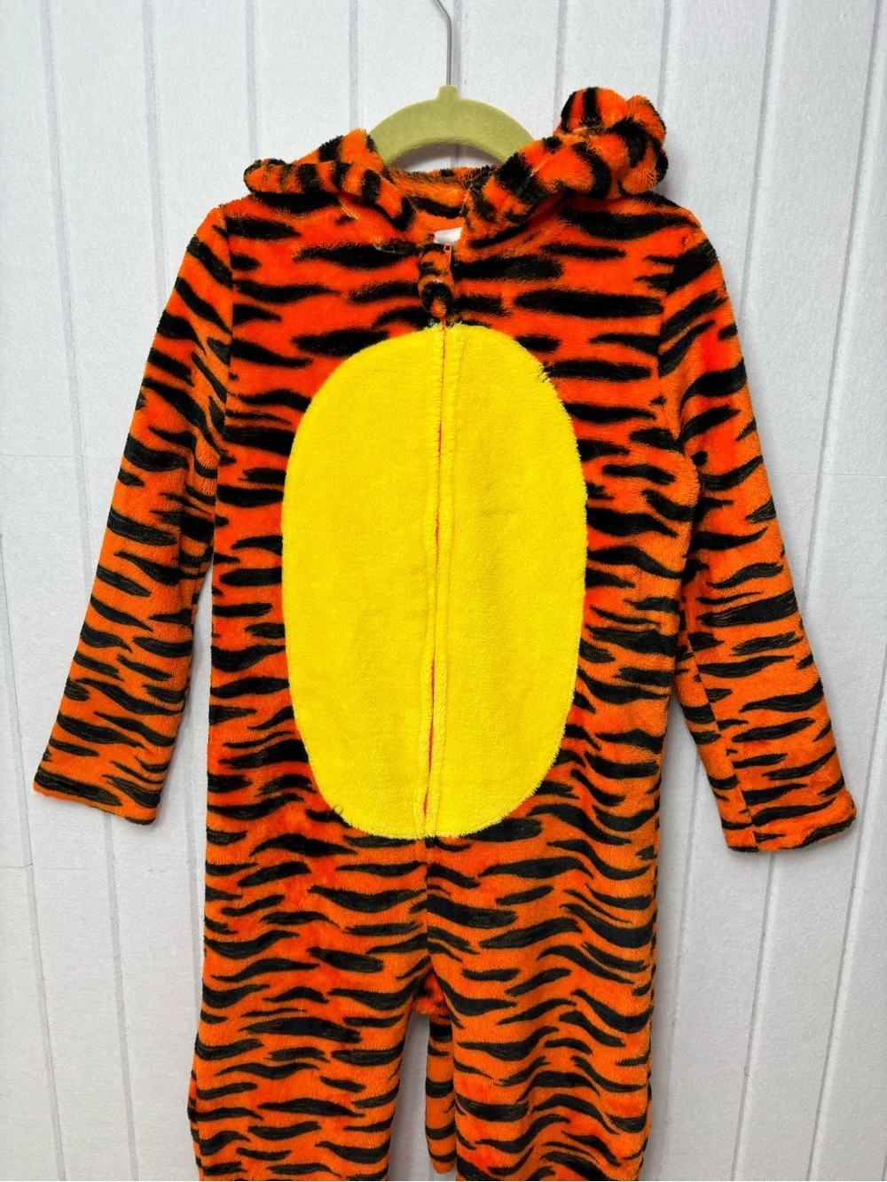 Disney Winnie the Pooh Tigger Fleece Zip Up Cosplay Coverall Tail Size 5 - Picture 4 of 14
